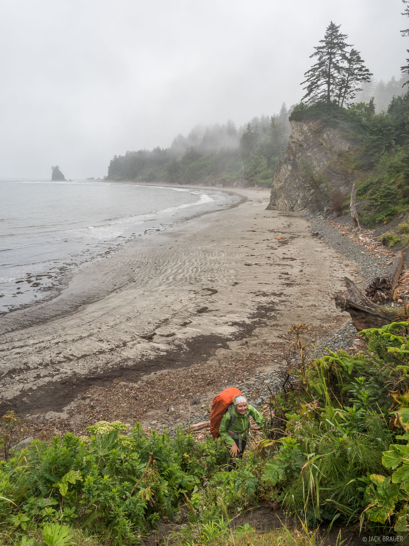 Olympic Peninsula Coastal Trek, Washington - 20160630 Olympic Coast Rappel 1